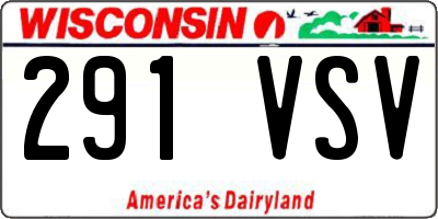 WI license plate 291VSV