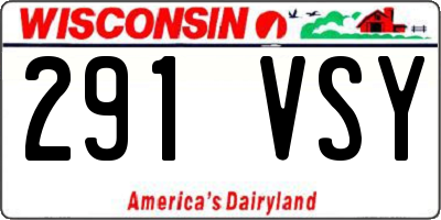 WI license plate 291VSY