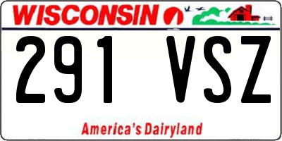 WI license plate 291VSZ