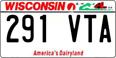 WI license plate 291VTA