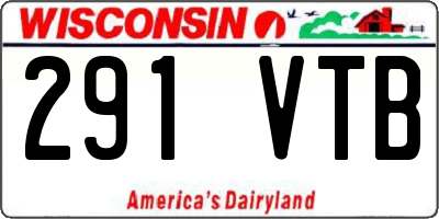 WI license plate 291VTB