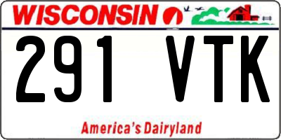 WI license plate 291VTK