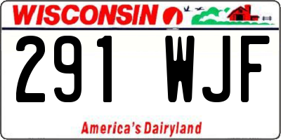 WI license plate 291WJF