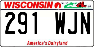 WI license plate 291WJN
