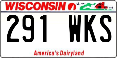 WI license plate 291WKS