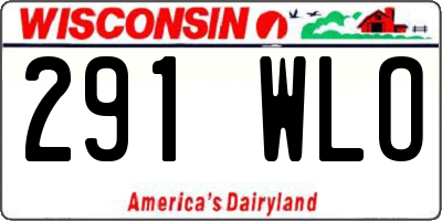 WI license plate 291WLO