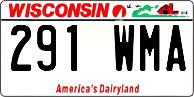 WI license plate 291WMA