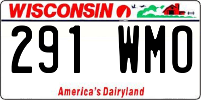 WI license plate 291WMO