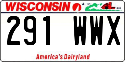 WI license plate 291WWX