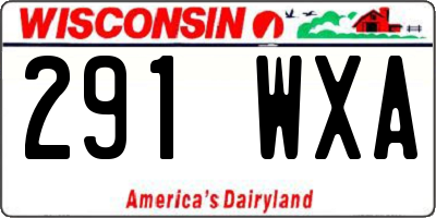 WI license plate 291WXA