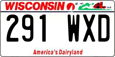 WI license plate 291WXD