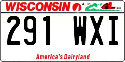 WI license plate 291WXI