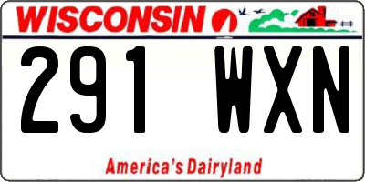 WI license plate 291WXN