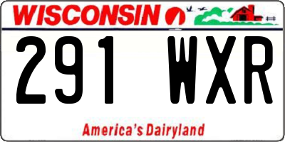 WI license plate 291WXR