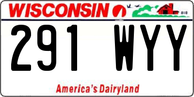 WI license plate 291WYY