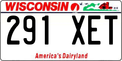 WI license plate 291XET