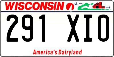 WI license plate 291XIO