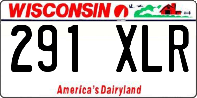 WI license plate 291XLR