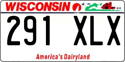 WI license plate 291XLX