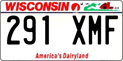 WI license plate 291XMF