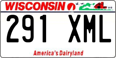 WI license plate 291XML