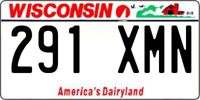 WI license plate 291XMN