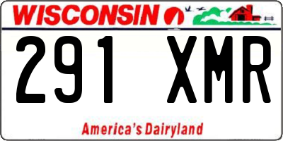 WI license plate 291XMR