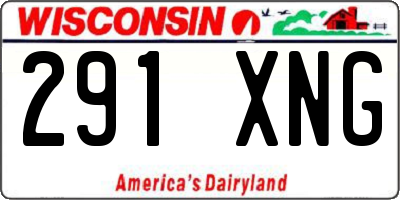 WI license plate 291XNG
