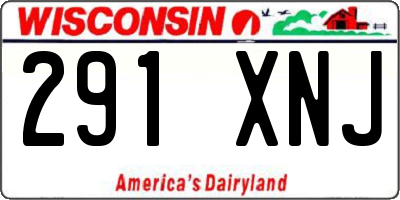 WI license plate 291XNJ