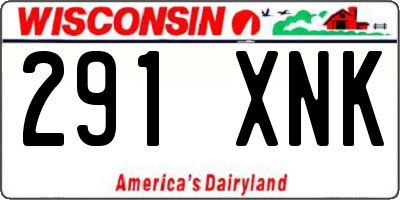 WI license plate 291XNK