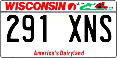 WI license plate 291XNS