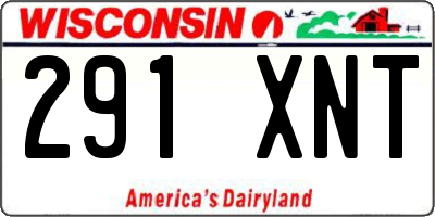 WI license plate 291XNT