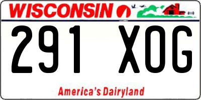 WI license plate 291XOG