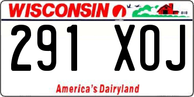 WI license plate 291XOJ