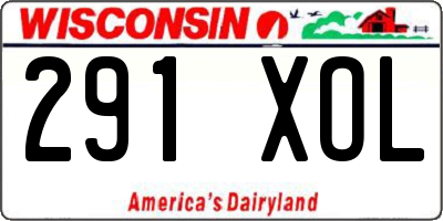 WI license plate 291XOL