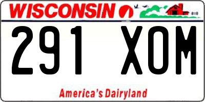 WI license plate 291XOM