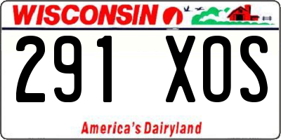 WI license plate 291XOS