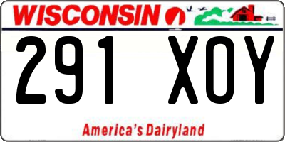 WI license plate 291XOY