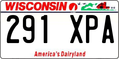 WI license plate 291XPA