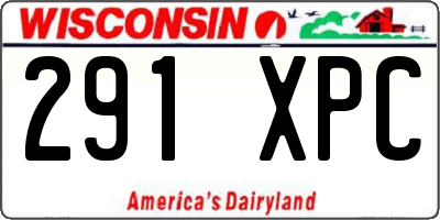 WI license plate 291XPC