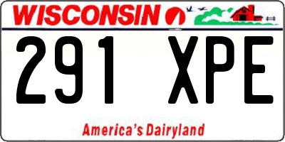 WI license plate 291XPE
