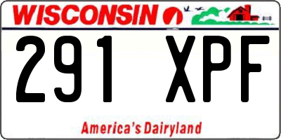 WI license plate 291XPF