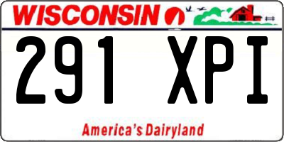 WI license plate 291XPI