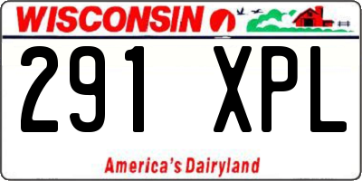 WI license plate 291XPL