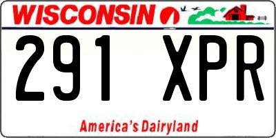 WI license plate 291XPR