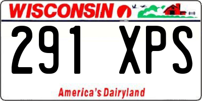 WI license plate 291XPS