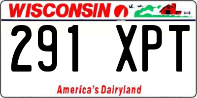 WI license plate 291XPT