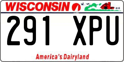 WI license plate 291XPU