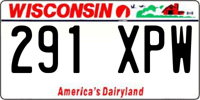 WI license plate 291XPW