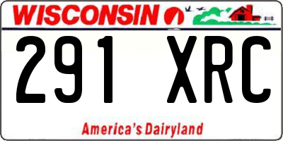 WI license plate 291XRC